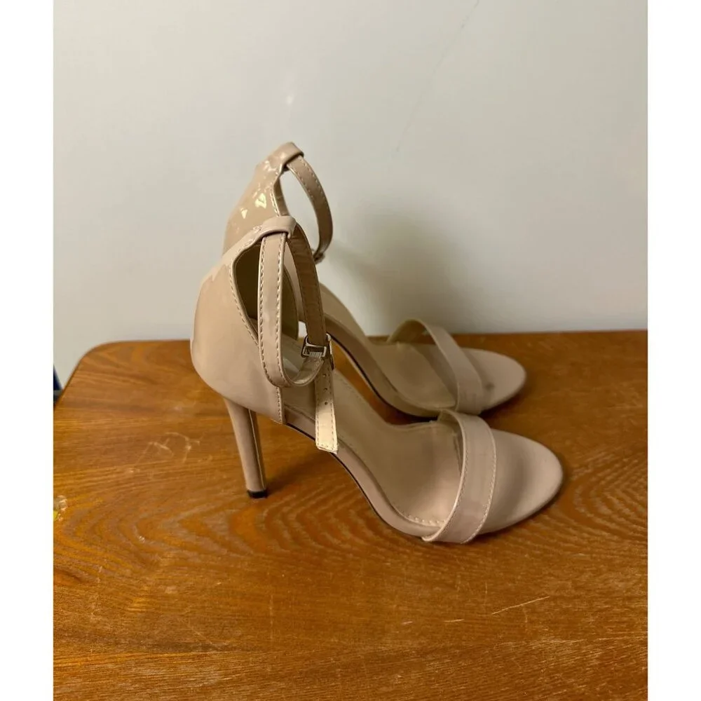 Unbranded Women’s Stiletto High Heels Shoes Patent Nude Size 38 SKU 2831